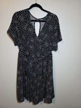 torrid Black and White Polka Dot Romper